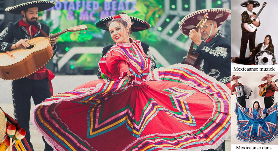 Mexicaanse danseressen voeren een practhige show op