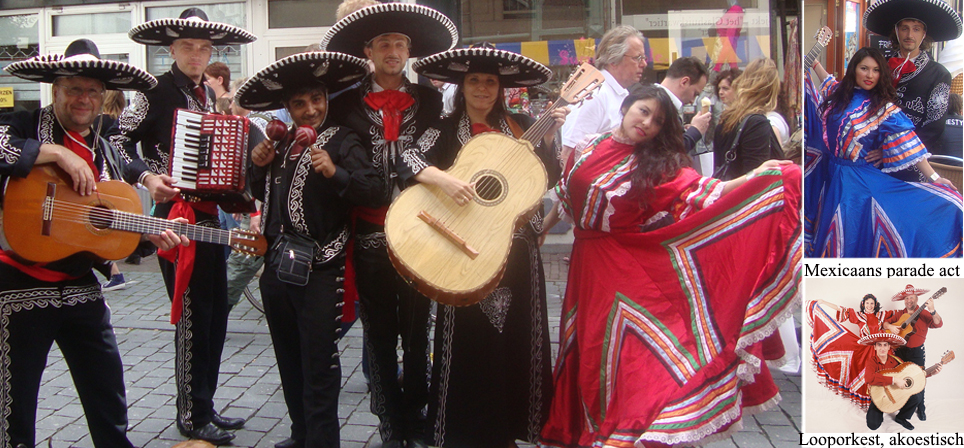 Mexicaanse danseressen in verschillende kleding